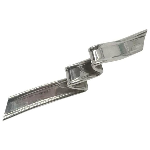 SALE-Tiffany & Co Modernist Sterling Silver Ribbon Pin
